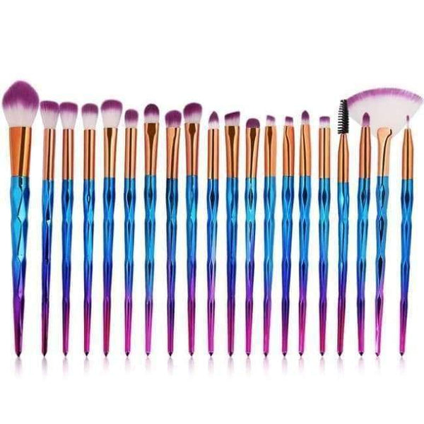 Planet Gates 04 20pcs/Set Multicolor Soft Cosmetic Complete Eyeliner Eye Shadow Brow Lip Foundation Makeup Brushes Set for Women