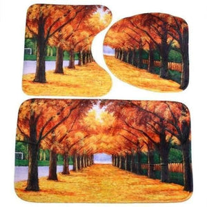 Planet Gates 04 3pcs/set New Pattern Bathroom Carpet Set Skidproof Anti Slip Pedestal Rug Lid Toilet Cover Bath Mat Bathroom Product