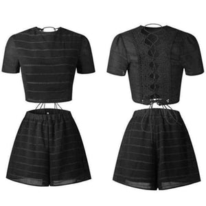 Planet Gates 04 Black / S Off Shoulder Floral Print Summer Playsuit Women 2018 Halter Sleeveless Ruffles Wide Leg Short Jumpsuit Beachwear Overalls