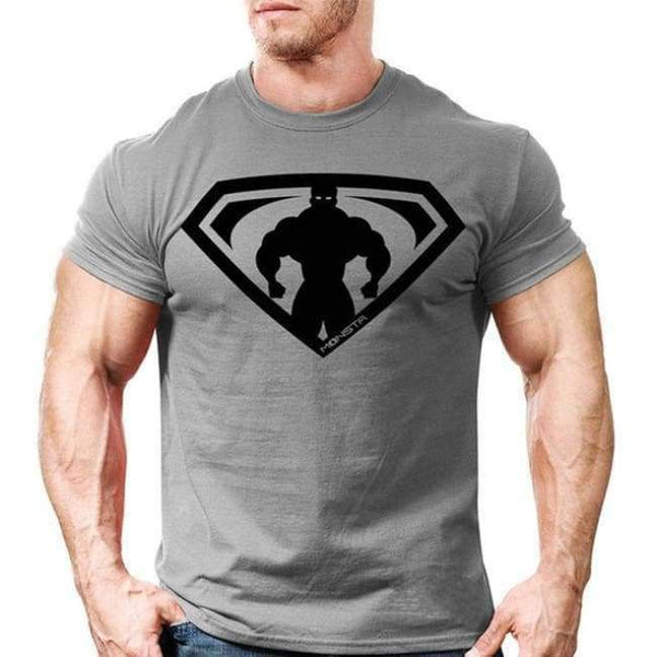 Planet Gates 04 gray / M Summer New mens gyms T-shirt Crossfit Fitness Bodybuilding Fashion Male Short cotton clothing Brand Tee Tops