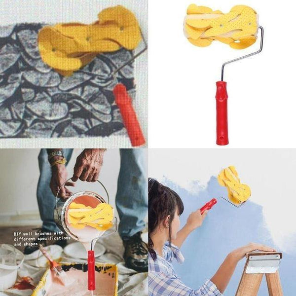 Paint Roller DIY Printing Pattern Rubber Roller Decoration Paint Wall Embossing Roller Wall Printing Tool Home Decoration