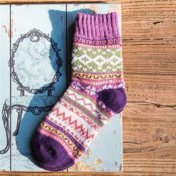 Planet Gates 04 purple cuff Winter Rabbit Wool funny Socks women Keep Warm Socks Woman Socks Thickening Thick Thread Socks 5pairs/lot