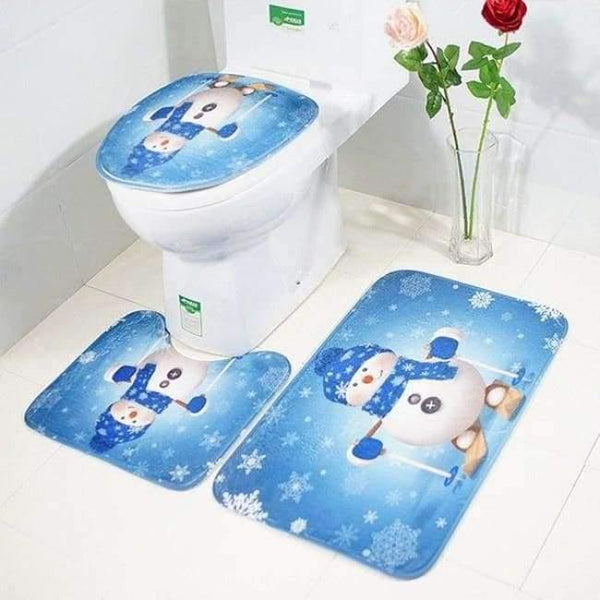 Planet Gates 05 3Pcs/set Bathroom Mat Set Toilet Rug Ocean World Flannel Anti Slip Bath Mat Rugs Home Decor Bathroom Products