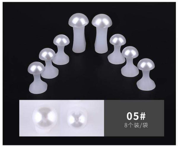 Planet Gates 05-8PCS White ABS Double Layer French Powder Box Recycled Nail Powder Storage Box Portable Infiltration Powder Container Nail Tool D302