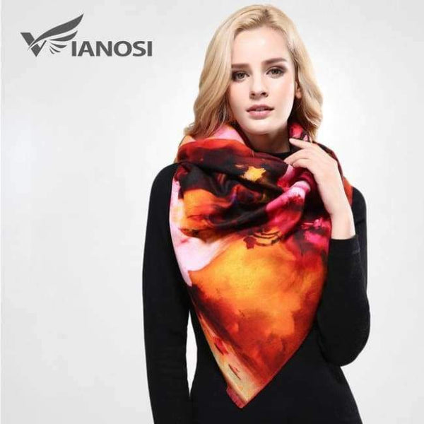 Planet Gates 05 / China / 185CM X 65CM Newest Design Bandana Printing Winter Scarf Women Shawls Thicken Warm Scarves Wool Brand Scarf Woman Wrap VA070
