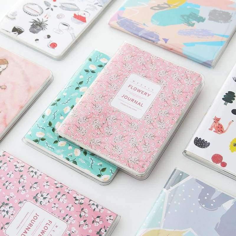Planet Gates 05 Korean small calendar agenda notebook daily planner diary flower monthly planner school supply writing pads kids gift