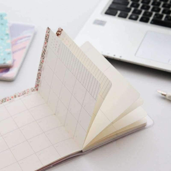 Planet Gates 05 Korean small calendar agenda notebook daily planner diary flower monthly planner school supply writing pads kids gift