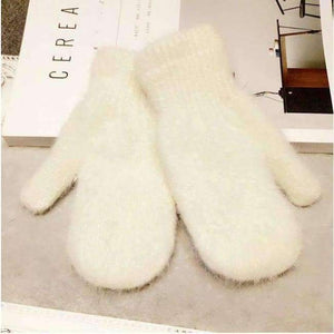 Planet Gates 05 / One Size 2015 Winter New Arrival Women Soft Wool rabbit hair Warm Knit Gloves Fashion Lovely Warmer Girls' candy color Mittens Gloves