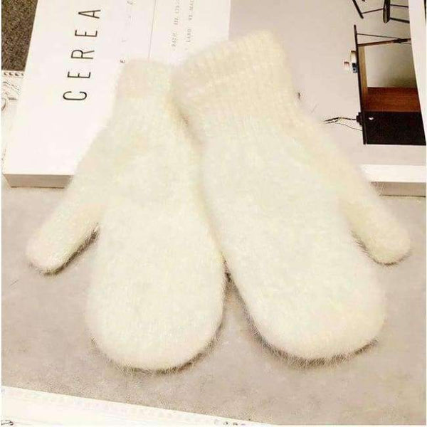 Planet Gates 05 / One Size 2015 Winter New Arrival Women Soft Wool rabbit hair Warm Knit Gloves Fashion Lovely Warmer Girls' candy color Mittens Gloves