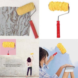 Paint Roller DIY Printing Pattern Rubber Roller Decoration Paint Wall Embossing Roller Wall Printing Tool Home Decoration