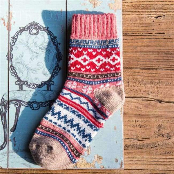 Planet Gates 05 pink rib Winter Rabbit Wool funny Socks women Keep Warm Socks Woman Socks Thickening Thick Thread Socks 5pairs/lot