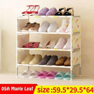 Planet Gates 05A-Maple-Leaf Multi Layer Shoe Rack Nonwovens Easy to install Shoe cabinet Shelf Storage Organizer Stand Holder Space Saving Furniture