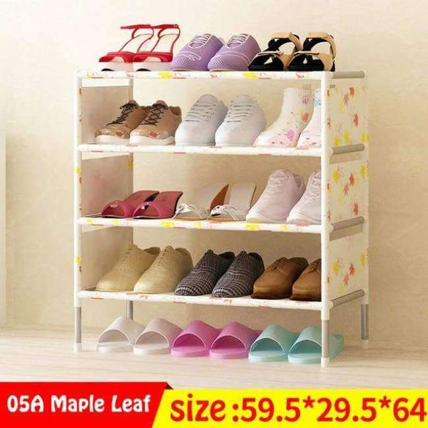 Planet Gates 05A-Maple-Leaf Multi Layer Shoe Rack Nonwovens Easy to install Shoe cabinet Shelf Storage Organizer Stand Holder Space Saving Furniture