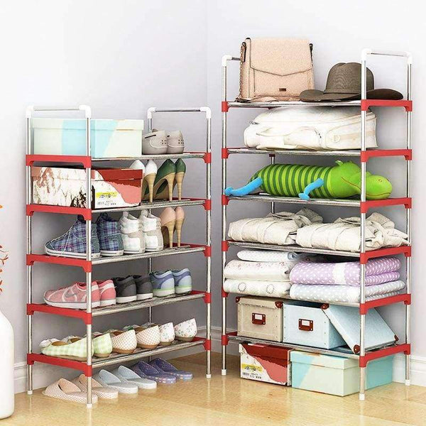 Planet Gates 05K gray Multi Layer Shoe Rack with handrail Galvanized steel pipe shoe cabinet shoe organizer removable shoe storage for home furniture