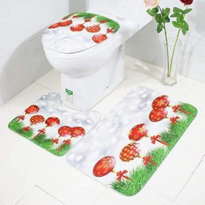 Planet Gates 06 3Pcs/set Bathroom Mat Set Toilet Rug Ocean World Flannel Anti Slip Bath Mat Rugs Home Decor Bathroom Products