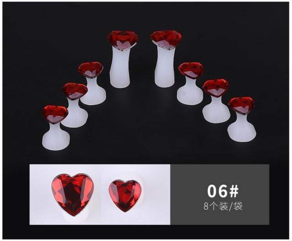 Planet Gates 06-8PCS White ABS Double Layer French Powder Box Recycled Nail Powder Storage Box Portable Infiltration Powder Container Nail Tool D302