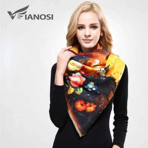 Planet Gates 06 / China / 185CM X 65CM Newest Design Bandana Printing Winter Scarf Women Shawls Thicken Warm Scarves Wool Brand Scarf Woman Wrap VA070