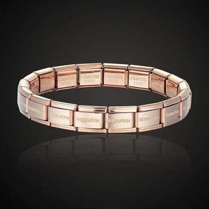 Planet Gates 06 / Each  1CM All 18PCS Theresa brand namination jewelry popular style stainless steel bracelet letter and stretch fashion bangle for everybody jewelry