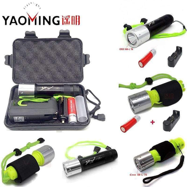 Planet Gates 06 LED Diving Flashlight Lantern for Spearfishing Submarine Scuba Flashlight Dive Lighting Waterproof Underwater Light