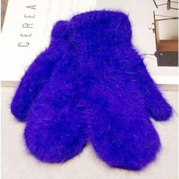 Planet Gates 06 / One Size 2015 Winter New Arrival Women Soft Wool rabbit hair Warm Knit Gloves Fashion Lovely Warmer Girls' candy color Mittens Gloves