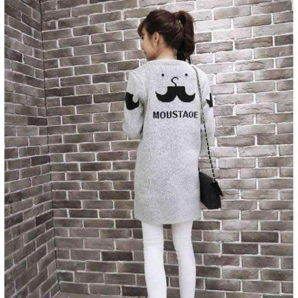 Planet Gates 06 / One Size Fashion Star Pattern Cardigans Female Sweaters Long Sleeve Knitted Slim Women Sweater Cardigan