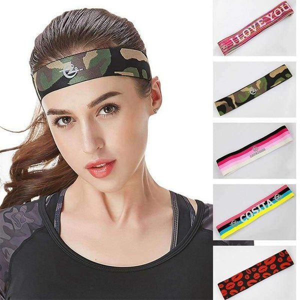 Planet Gates 06 silver lattices Men women elastic letters fitness yoga gym sport accessories tightens sweat movement headband Bicycle badminton run