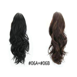 Planet Gates 06A-06B / 16-21inches Synthetic Claw Ponytail Wig Hair Extensions Brown Blonde Wave Clip In Human Ponytail Hair Extensions Heat Resistant Hairpieces