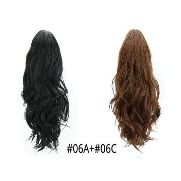 Planet Gates 06A-06C / 16-21inches Synthetic Claw Ponytail Wig Hair Extensions Brown Blonde Wave Clip In Human Ponytail Hair Extensions Heat Resistant Hairpieces
