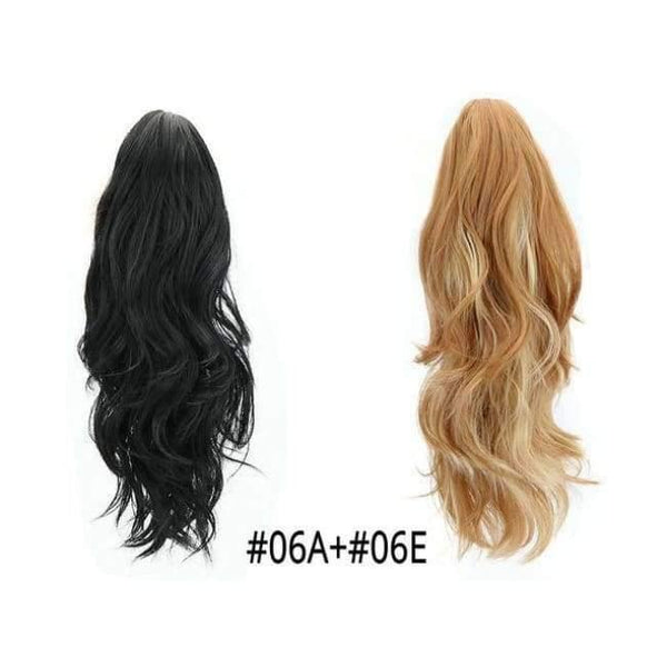 Planet Gates 06A-06E / 16-21inches Synthetic Claw Ponytail Wig Hair Extensions Brown Blonde Wave Clip In Human Ponytail Hair Extensions Heat Resistant Hairpieces