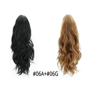 Planet Gates 06A-06G / 16-21inches Synthetic Claw Ponytail Wig Hair Extensions Brown Blonde Wave Clip In Human Ponytail Hair Extensions Heat Resistant Hairpieces
