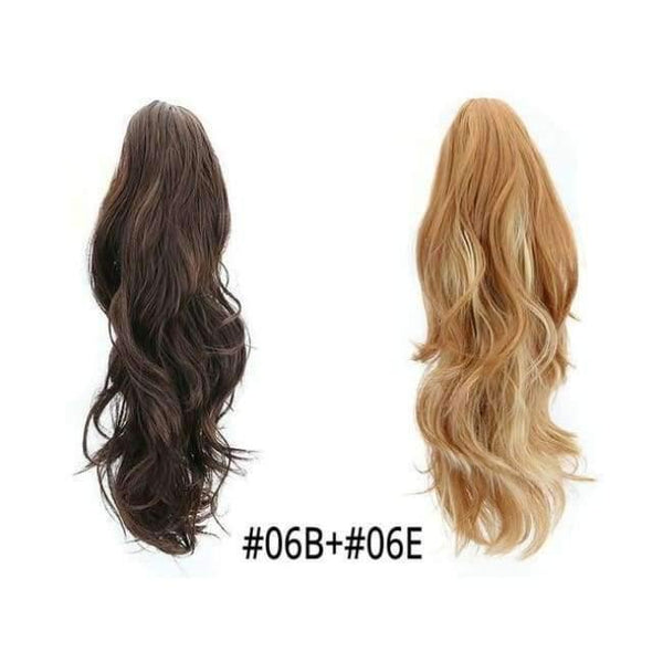 Planet Gates 06B-06E / 16-21inches Synthetic Claw Ponytail Wig Hair Extensions Brown Blonde Wave Clip In Human Ponytail Hair Extensions Heat Resistant Hairpieces