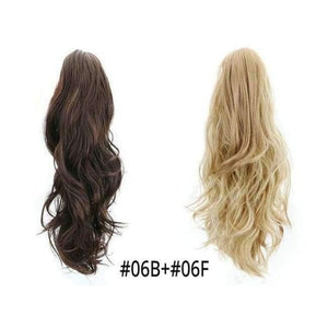 Planet Gates 06B-06F / 16-21inches Synthetic Claw Ponytail Wig Hair Extensions Brown Blonde Wave Clip In Human Ponytail Hair Extensions Heat Resistant Hairpieces
