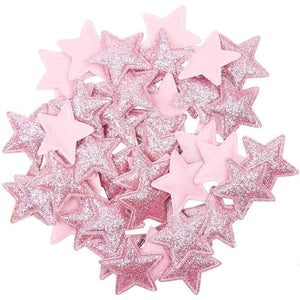 Planet Gates 07 100pcs Glitter Patches Shiny Solid Crown Heart Star Rabbit Accessory For Apparel Sewing Materials Garment Decoration