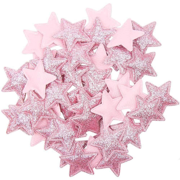 Planet Gates 07 100pcs Glitter Patches Shiny Solid Crown Heart Star Rabbit Accessory For Apparel Sewing Materials Garment Decoration