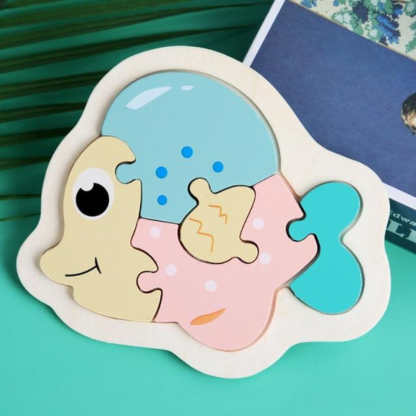 Planet Gates 07 / China 3D Wooden Puzzle Toys For Children Cartoon Animal Vehicle Wood PuzzlesJigsaw Intelligence Kid Baby Early Educational Toys Gifts