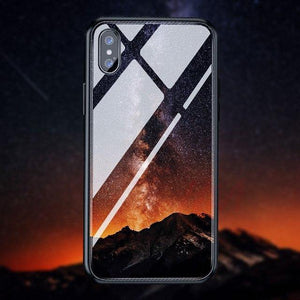 Planet Gates 07 / For iPhone 6 6s H&A Luxury Tempered Glass Phone Case For iPhone 7 8 6 6s Plus Silicone Star Space Pattern Cover For iPhone X XR XS XSMax Case