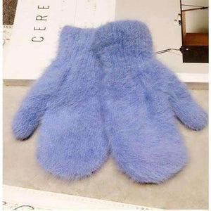 Planet Gates 07 / One Size 2015 Winter New Arrival Women Soft Wool rabbit hair Warm Knit Gloves Fashion Lovely Warmer Girls' candy color Mittens Gloves