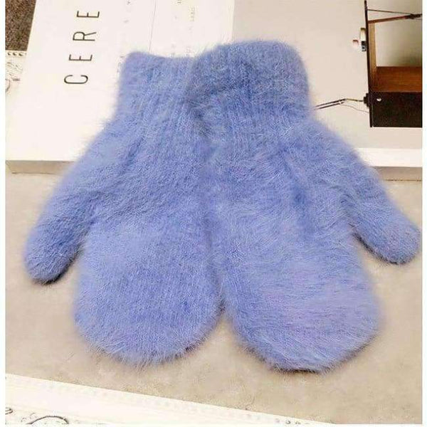 Planet Gates 07 / One Size 2015 Winter New Arrival Women Soft Wool rabbit hair Warm Knit Gloves Fashion Lovely Warmer Girls' candy color Mittens Gloves
