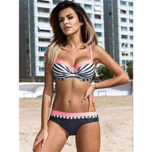 Planet Gates 07 / S Bikini Push Up Women Swimsuit Print Top biquini Brazilian bikinis Set Swim Bathing Suit Girl Beachwear Female Swimwear