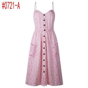 Planet Gates 0721-A/S Letní dámské šaty 2018 Vintage Sexy Boho Květinové Tuniky Plážové Šaty Letní šaty Kapsy Červené Bílé Šaty Pruhované Dámské Značka Ali9