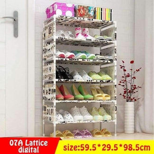 Planet Gates 07A-Lattice-digital Multi Layer Shoe Rack Nonwovens Easy to install Shoe cabinet Shelf Storage Organizer Stand Holder Space Saving Furniture