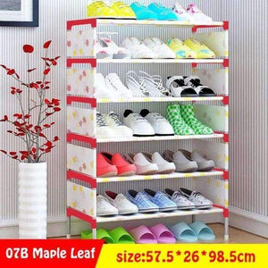 Planet Gates 07B-Maple-Leaf Multi Layer Shoe Rack Nonwovens Easy to install Shoe cabinet Shelf Storage Organizer Stand Holder Space Saving Furniture