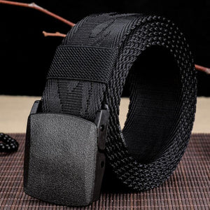 Men and Women Canvas Nylon Belt Fashion Automatic Buckle Belts Women Outdoor Tactical Belt Military Male Strap Waist Belts