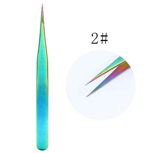 Planet Gates 08 21 Style Rainbow Stainless Steel Nail Cuticle Pusher Tweezer Nail Art Files UV Gel Polish Remove Manicure Care Groove Clean Tool