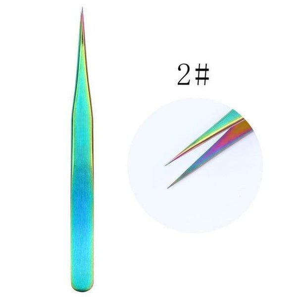 Planet Gates 08 21 Style Rainbow Stainless Steel Nail Cuticle Pusher Tweezer Nail Art Files UV Gel Polish Remove Manicure Care Groove Clean Tool