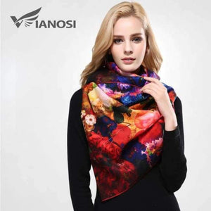Planet Gates 08 / China / 185CM X 65CM Newest Design Bandana Printing Winter Scarf Women Shawls Thicken Warm Scarves Wool Brand Scarf Woman Wrap VA070