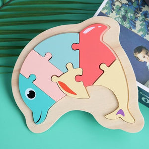 Planet Gates 08 / China 3D Wooden Puzzle Toys For Children Cartoon Animal Vehicle Wood PuzzlesJigsaw Intelligence Kid Baby Early Educational Toys Gifts