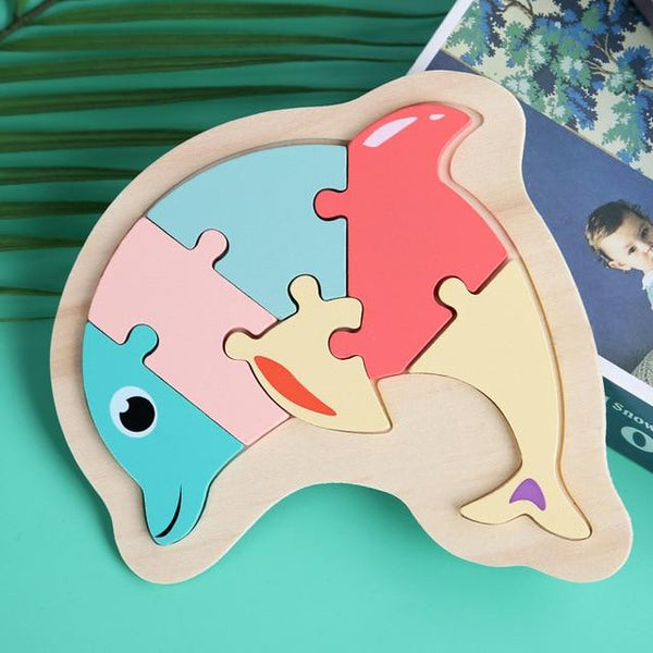 Planet Gates 08 / China 3D Wooden Puzzle Toys For Children Cartoon Animal Vehicle Wood PuzzlesJigsaw Intelligence Kid Baby Early Educational Toys Gifts