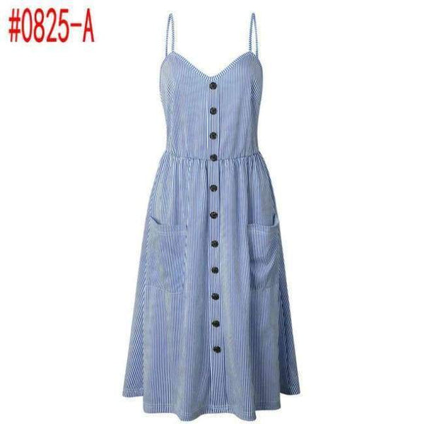 Planet Gates 0825-A/S Letní dámské šaty 2018 Vintage Sexy Boho Květinové Tuniky Plážové Šaty Letní šaty Kapsy Červené Bílé Šaty Pruhované Dámské Značka Ali9