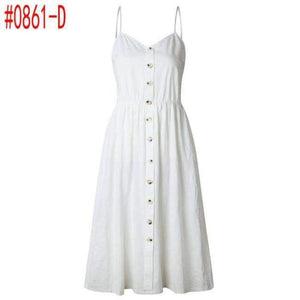 Planet Gates 0861-D/S Letní dámské šaty 2018 Vintage Sexy Boho Květinové Tunika Plážové šaty Letní šaty Kapsy Červeno-bílé Pruhované Dámské Šaty Značka Ali9